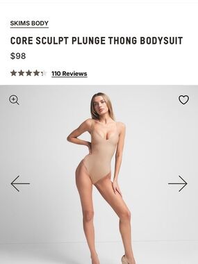 SKIMS Nude Scoop Neck Thong Bodysuit